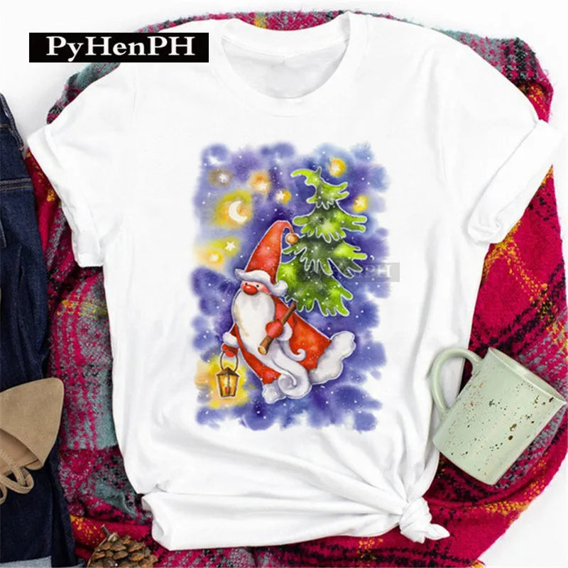 Merry Christmas T Shirt  Personalized and Exquisite Christmas Gift T-shirts and Clothes Women Clothing Aesthetic Clothes