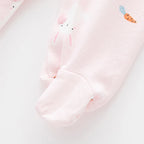 Baby's Long-Sleeved Jumpsuit, Pure Cotton, Newborn Pajamas, Baby Girl Clothes, Foot Covering Suit, Spring and Summer