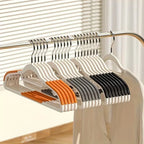 30pack (10 Velvet Hangers and 20 Clips), Heavy-duty Anti Slip Hanger for Wardrobe Organization,Various Color of Household Hanger