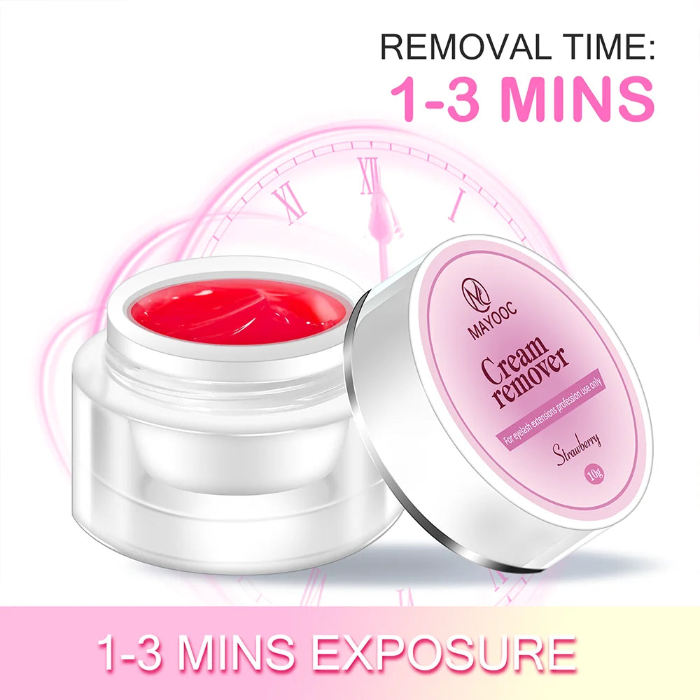 5/15g Cream Lash Remover for Eyelash Extension Low Irritation Eyelash Glue Remover Lash Tech Supplies for Professional Salon