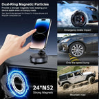 Magnetic Suction Phone Holder, Foldable and Retractable Hands-Free Suction Cup Phone Mount for Car/Gym/Mirror/Smooth Surface