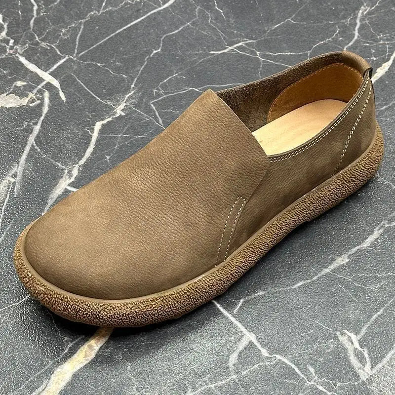 Men's shoes 2025 Autumn New Men's Retro Low-Top Big-Toe Casual Leather Shoes