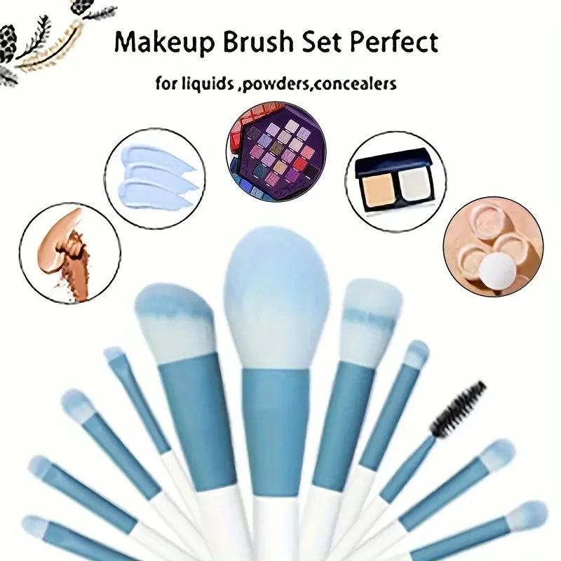 12pcs Professional Makeup Brush Set Premium Synthetic Foundation Concealer Powder Eyeshadow Blush Brushes Hygienic Beauty Tools