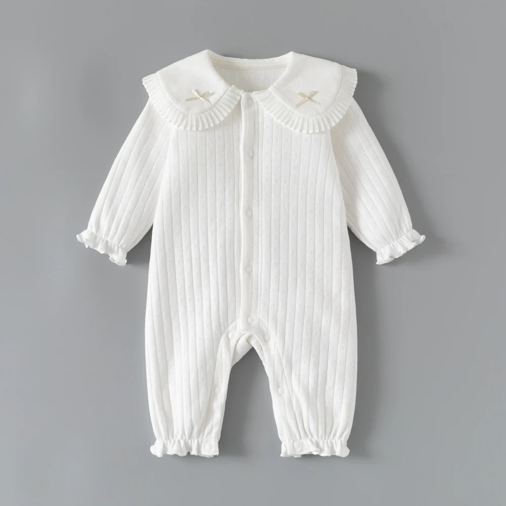 Sweet Newborn Baby Girl Rompers Cotton Toddler Girls Onesie Princess Jumpsuits Clothes