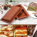 Large Thick Silicone Chocolate Bar Mold 1 Pack Easy Release DIY Stuffed Jelly Candy Bar Mold For Household Homemade Baking Mould
