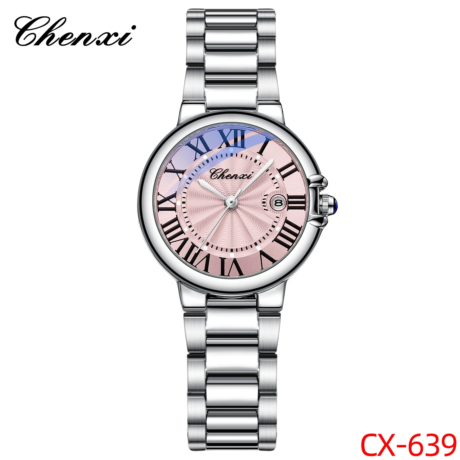 CHENXI Couple Luxury Quartz Wristwatch Stainless Steel Waterproof Luminous Elegant Watch Valentine Gift for Men and Women