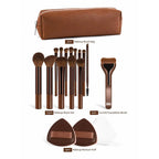 17pcs Makeup Tools Including Foundation Brush Blush Brush Loose Powder Brush Eyeshadow Brush Eyelash Brush Eyelash Brush Eyebrow