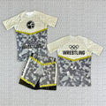Men's T-shirt Set Wrestling Team Sports Team Uniform Summer Training Team Uniform Adult Sports Top Shorts 2026 New Edition