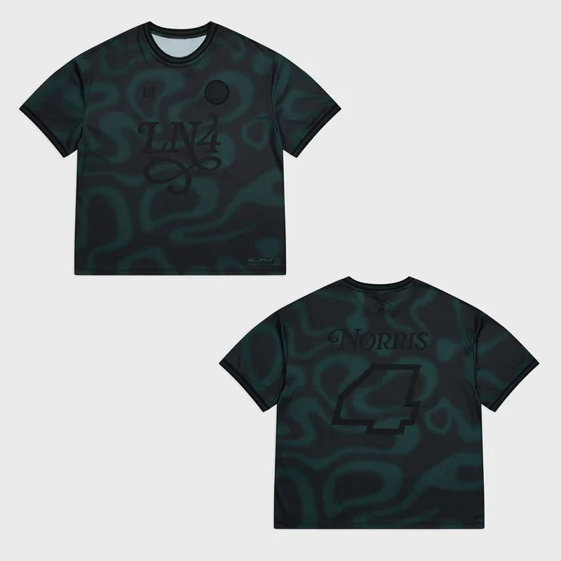 2025 new LN4 grandstand'25 Jersey Lando Norris extreme sports breathable quick drying short sleeved sweatshirt