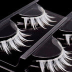 DIY white eyelashes manga Cosplay Feather Lashes full strips False Eyelashes Natural Thin Band Little Devil Eyelashes cos makeup