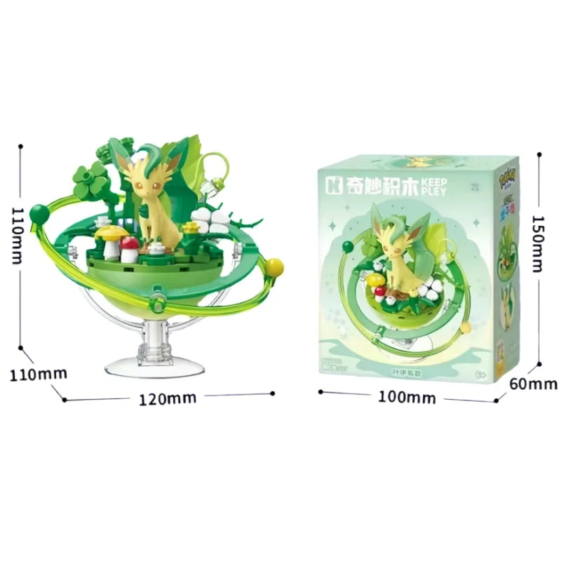 New Keeppley Original Pokemon DIY Building Blocks Toys Cartoon Eevee Family Planet Series Assembly Model Ornaments Toy Fans Gift