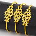 Fashion Gold Color Unique design Bracelets 3pcs Jewelry Set 18K Gold Plated Classic Stacked Bracelets for Women Party Gift