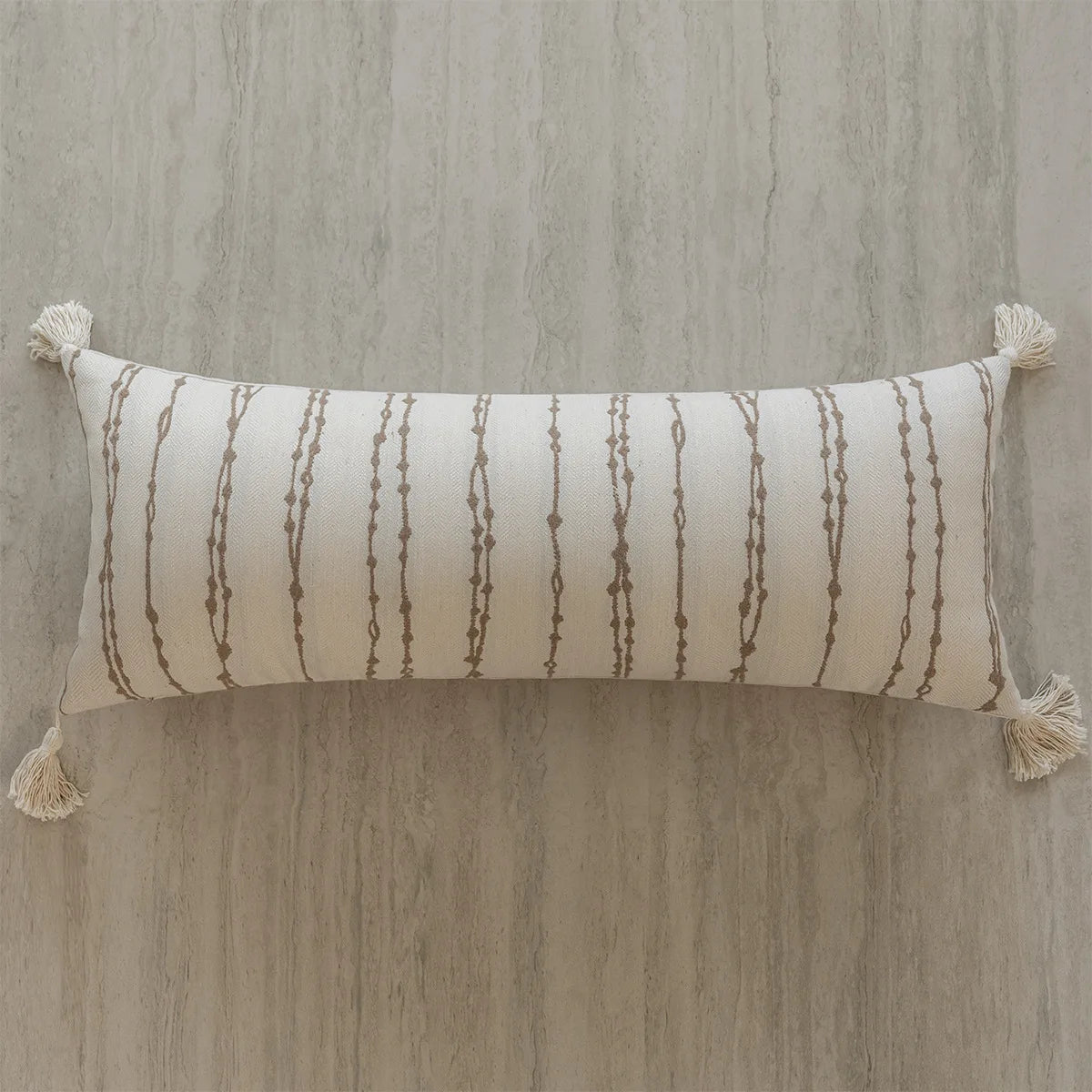 35x90cm Long Leg Clamp Pillow Cover Waist Pillowcase Black and White Luxurious Jacquard Cushion Cover for Headboard Bedroom