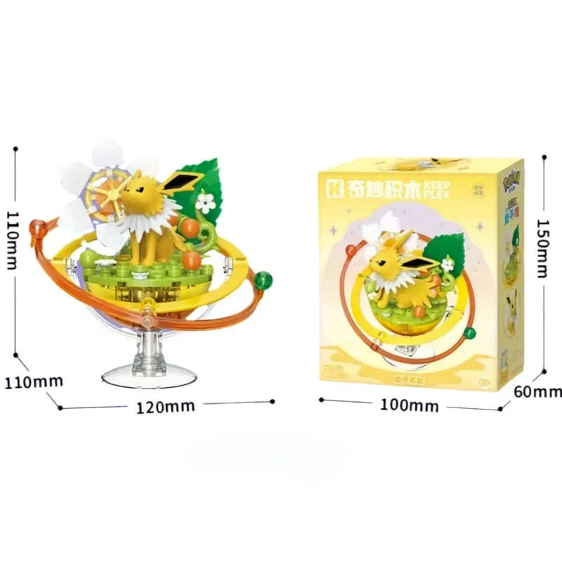 New Keeppley Original Pokemon DIY Building Blocks Toys Cartoon Eevee Family Planet Series Assembly Model Ornaments Toy Fans Gift