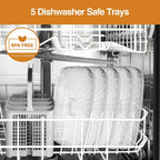 240W Food Dehydrator, Dehydrator for Food and Jerky, Fruits, Herbs, Veggies, 5 BPA-Free Trays Dishwasher Safe