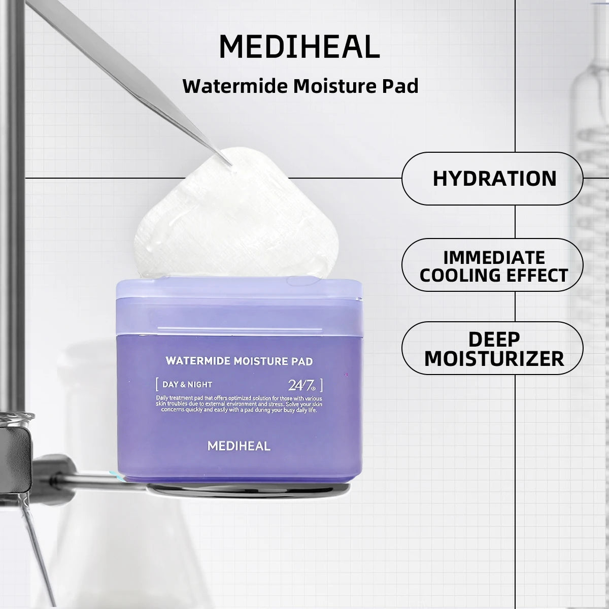 MEDIHEAL Pad,Ready-to-Use Pad,Daily Skincare Pads,Long-Lasting Moisture,Intense Hydration,Korean Skincare,K-Beauty,Korean Makeup