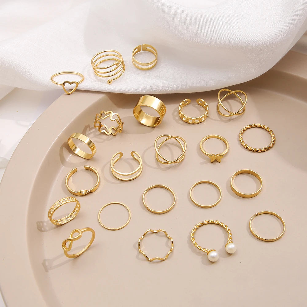 22 Sets Of Rings Butterfly Europe and America New Style Openings Love Female Designers Minority Rings