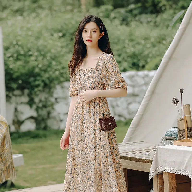 Dresses For Women 2025 Floral Woman Dress Open Back Backless Clothes Beach Flower Tight Bodycon Midi New In Offer Stylish