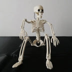 Halloween Movable Skeleton Fake Human Skull Bones Halloween Party Home Bar Decorations Haunted House Horror Props Ornament Toys
