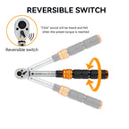 Waxtron 1/4'' Drive Torque Wrench 15PCS 20-240 IN.LB Accuracy ±3% Professional Torque Wrench For Bicycle Motorcycle Hand Tools