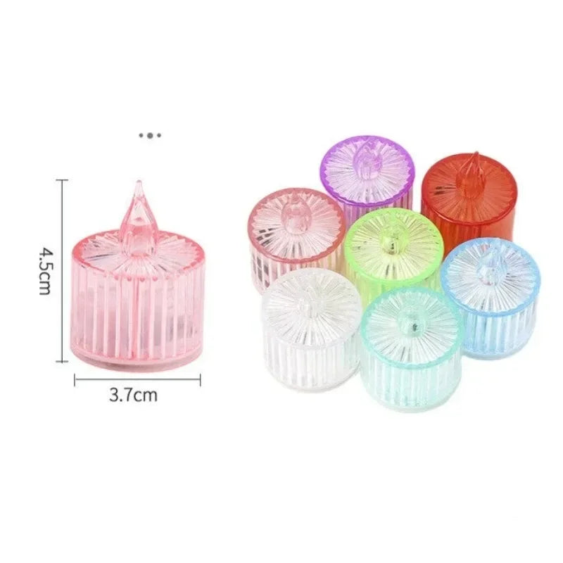 LED Crystal Candles Electronic Flameless Proposal 4/6/12PCS Lights Wedding Party Home Room Decor Romantic Date Holiday LED Light