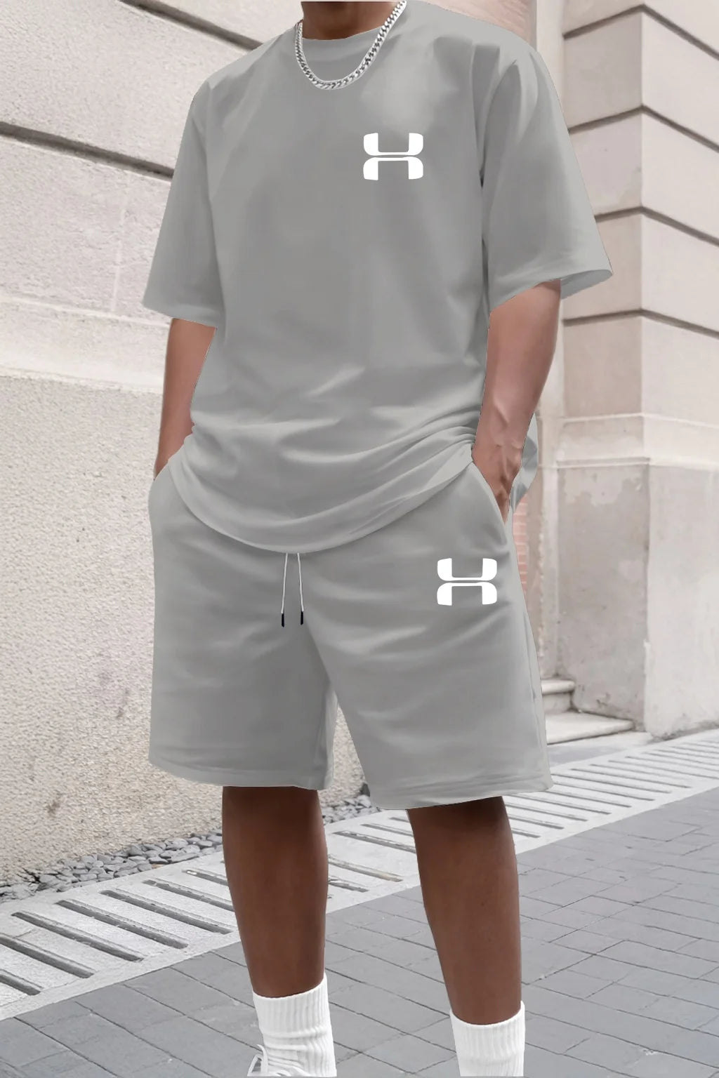 2026 New Men's Sportswear Short Sleeved T-shirt and Sports Shorts Summer Casual Jogging Pants Set Men's Two-piece Set