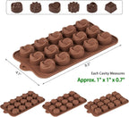 Silicone Chocolate Molds, Non-Stick Candy Molds for Making Bite Size Chocolates, Candies, Truffles, Gummies, Jelly