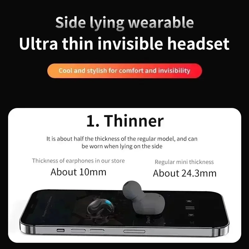 New Earphones Wireless Earphones Headphones Noise Reduction Sport Game Sleep Bluetooth 5.3 Earbuds HIFI Stereo Music Headset