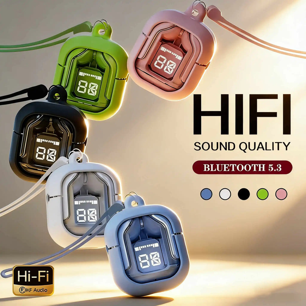 New TWS Wireless Earphone Bluetooth 5.3 Headsets HiFi Stereo Sport Gaming Headphones Noise Reduction for all smartphones