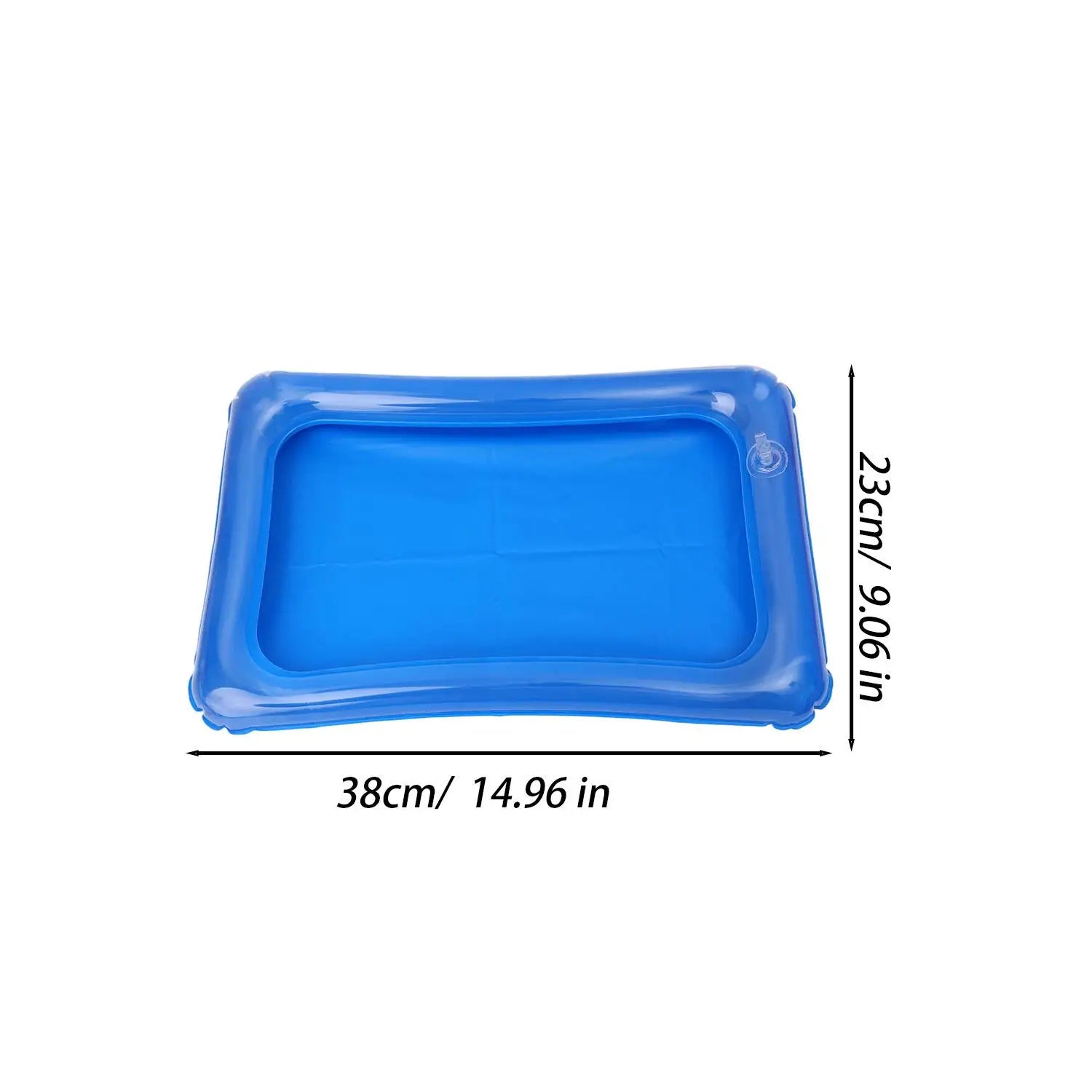 Blue Inflatable PVC Tray Reusable Cleaning Basin Kids Sensory Learning Activity Tray Sandbox for Play Sand,Water Fishing Games