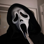 Quality Halloween Movie Scream Horror Face Mask Realistic Creepy Ghost Masks Stick Tongue Out Funny Scary Cosplay Costume Props