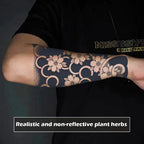 Snake Dark Semi-permanent Juice Herbal Tattoo Sticker Full Arm Gear Death Flower Leg Waterproof Fake Tatto Lasting Art Men Women