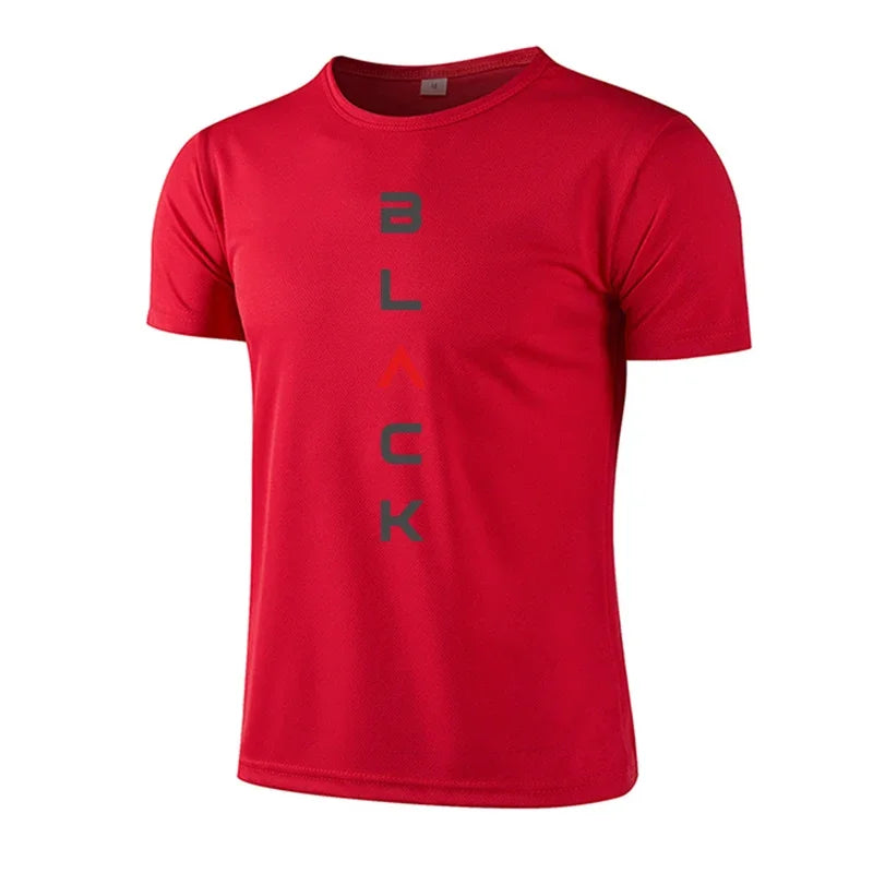 2026 Brand New Men Exercise Trainning T-shirt Cool Marathon Tees Summer Male Gym Outdoor Fitness Running Short Sleeved Top