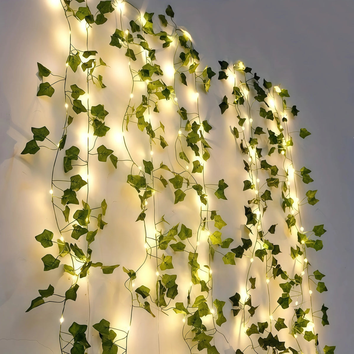 LED Fairy Grace Decor Ivy String Lights Outdoor Party Battery-Powered LED Outdoor Lights for Garden Christmas Halloween Decor