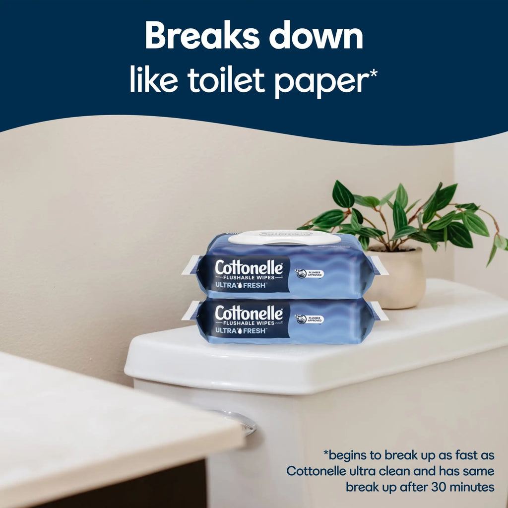 Holiday Bulk Savings | Large Capacity Value Pack | Cottonelle heavy-duty flushable wet wipes with enhanced cleaning power | Bring thorough cleansing and lasting freshness for daily personal care use