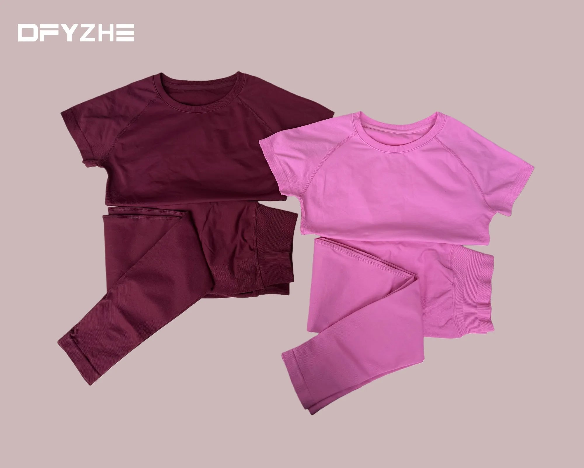 summer new T-shirt long pants two-piece set round neck short sleeved tight pants, yoga fitness tight pants, running sports set