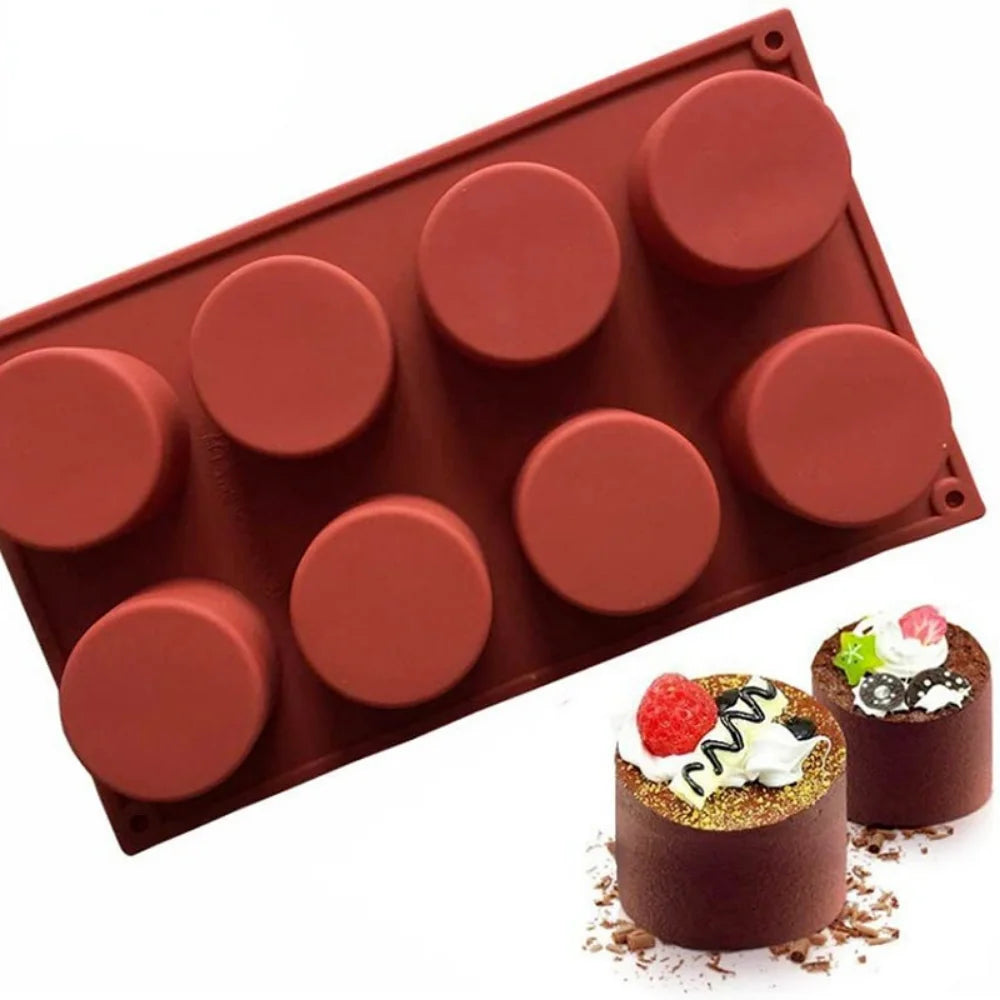 Silicone Mold Cake Pastry Baking Round Jelly Pudding Soap Form Ice  Decoration Tool Disc Bread Biscuit Mould Baking Accessories