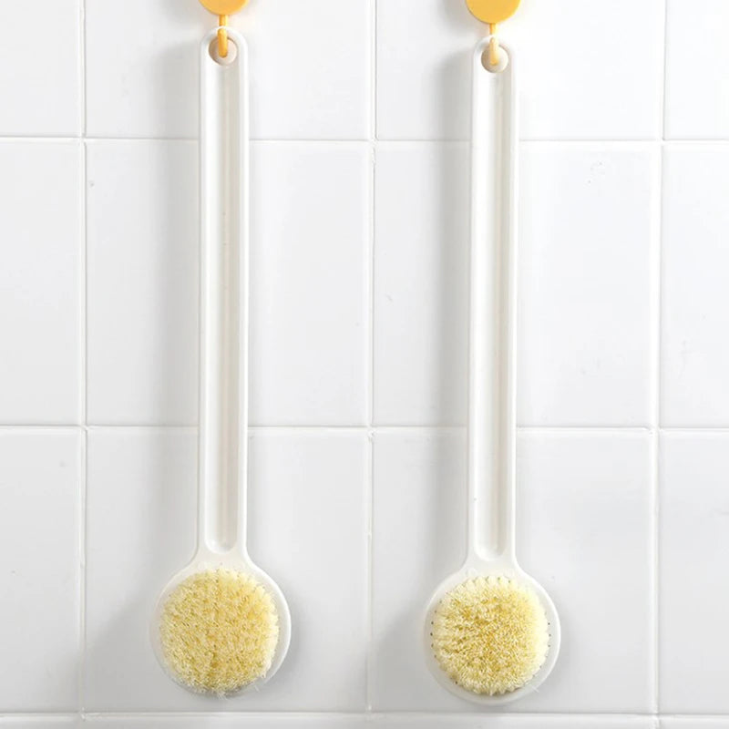 Long Handle Bath Brush Exfoliating Scrub Skin Massager for Back And Body - Bathroom Cleaning Shower Brush