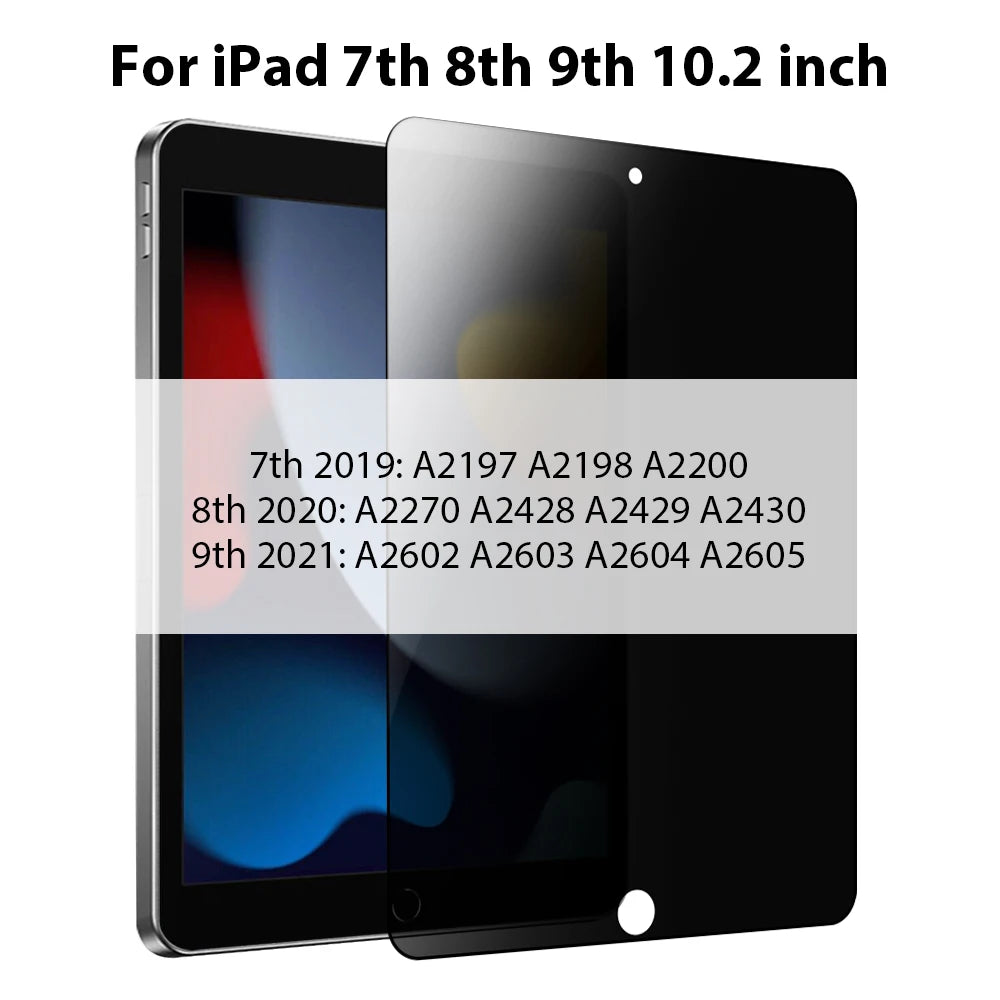 Privacy Glass For iPad A16 Pro 13 M4 12.9 11 2025 M5 10th 10 Generation Screen Protector Air 5 4 7th 8th 9th 10.2 Mini 6 7 Film