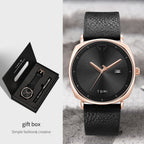 TOMI New 2PCS Luxury Business Men Watch Gift Box Set Simple and Casual Men Calendar Quartz Watch Pen Reloj Men Holiday Gift