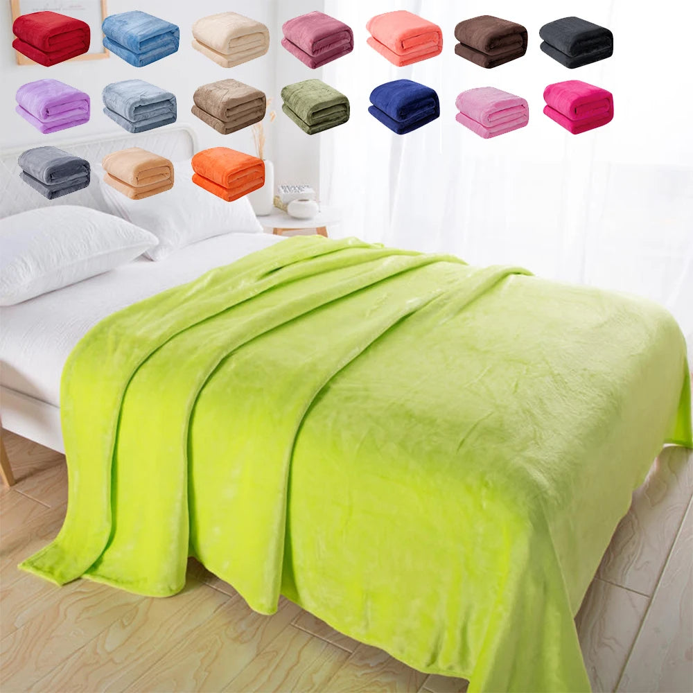 Flannel Blanket - High-weight Multi-functional Soft Blanket with Skin-friendly Texture and Multiple Color Options Available