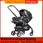 3 in 1 lightweight stroller for newborn,suitable for 0-12months babies,multifunctional baby stroller for monther and kids