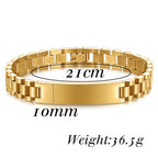 New Fashion Watch Chain 10mm Smooth Titanium Steel Bracelet for Men Customizable Personalized  Male Gentleman Business Gift
