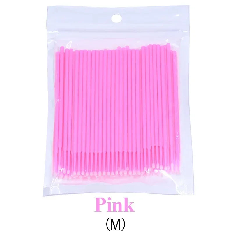 500/1000PCS  Eyelash Brushes Cotton Swab Micro Individual Eyelashes Microbrush Removing Cleaning Lash Extensions Accessori