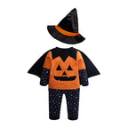 Baby Girls Boys Children Jumpsuit Halloween Pumpkin Costume Toddler Sleeveless Jumpsuit Newborn Autumn Winter Clothes