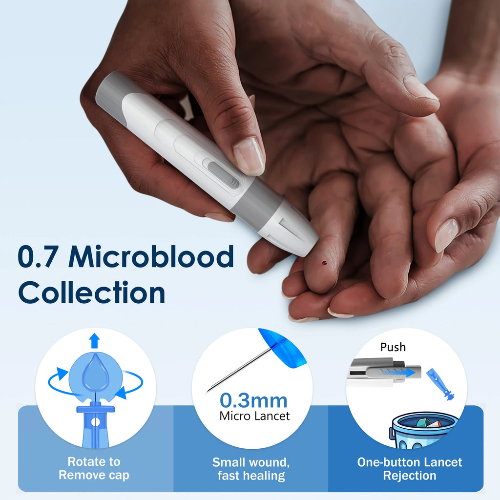 LinkSun G-425-1 Blood Glucose Meter 50/100 pcs Test Strips and Lancets Diabetes Medical  Glucosemeter Testing Blood Sugar Tester