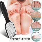 [Professional Foot File] Heavy-Duty Stainless Steel Pedicure Tool | Non-Slip Ergonomic Handle | Dead Skin Remover for Feet