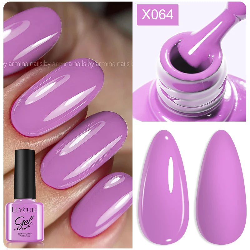 LILYCUTE 7ml Fruit Grape Purple Cat Magnetic Gel Nail Polish Vernis Semi Permanent Soak Off Colorful Gel Polish Nails Supplies