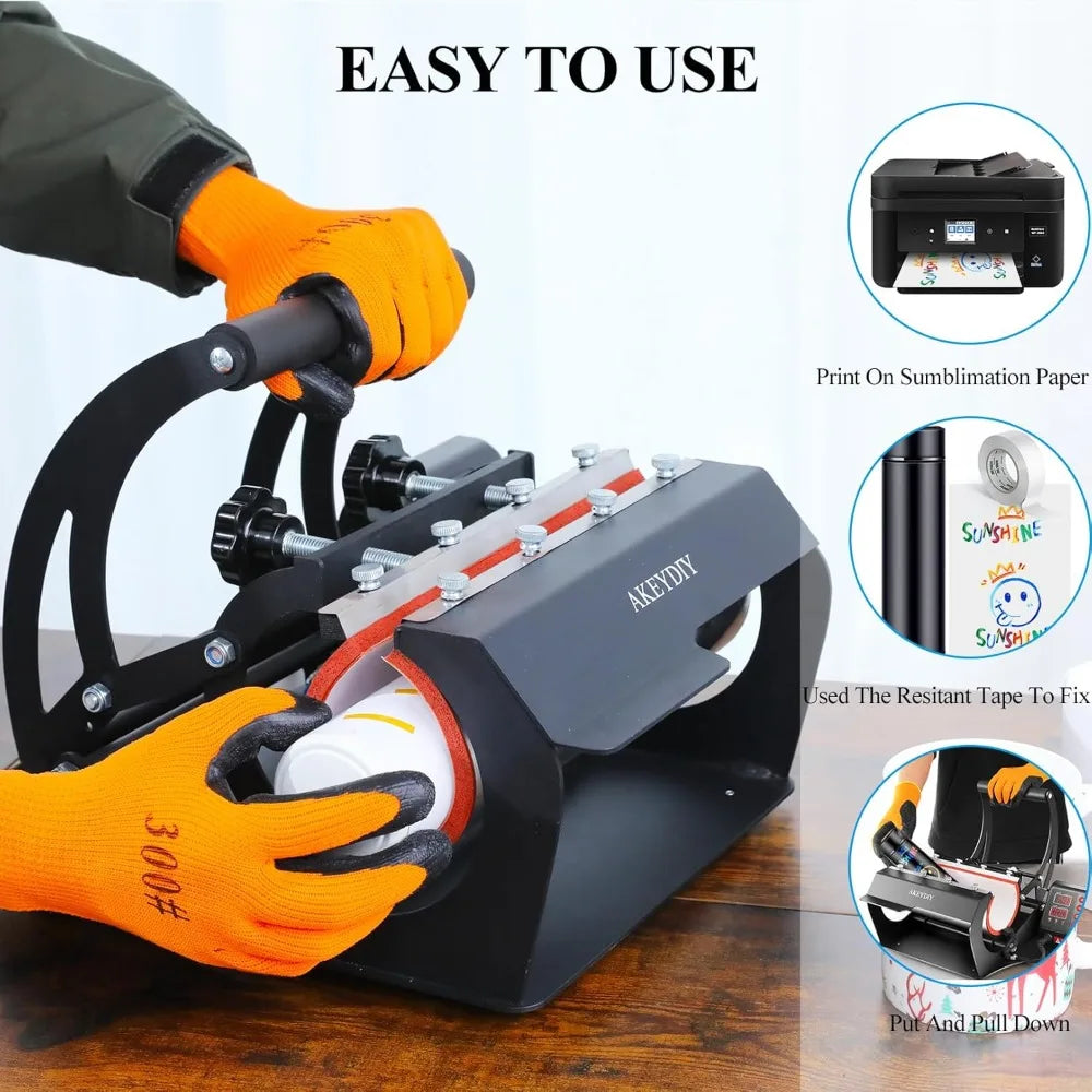 US Shipping Tumbler Heat Press Machine for 30oz 20oz 16oz Sublimation Tumblers Mugs Glass Jars Cans DIY Heat Transfer