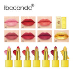 Glitter Sexy Lipstick Shimmer Gold Lipstick Long Lasting Waterproof Cosmetic Gold Brick Tube Valentine's Day Gift For Woman